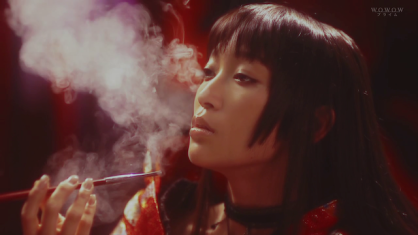 Yuuko Ichihara smoking pipe